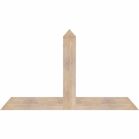 Ekena Millwork Portland Smooth Timber Gable Bracket, Douglas Fir, 60"W x 35"H x 1 1/2"D x 5 1/2"F, 14/12 Pitch GBW060X35X0206POR00SDF